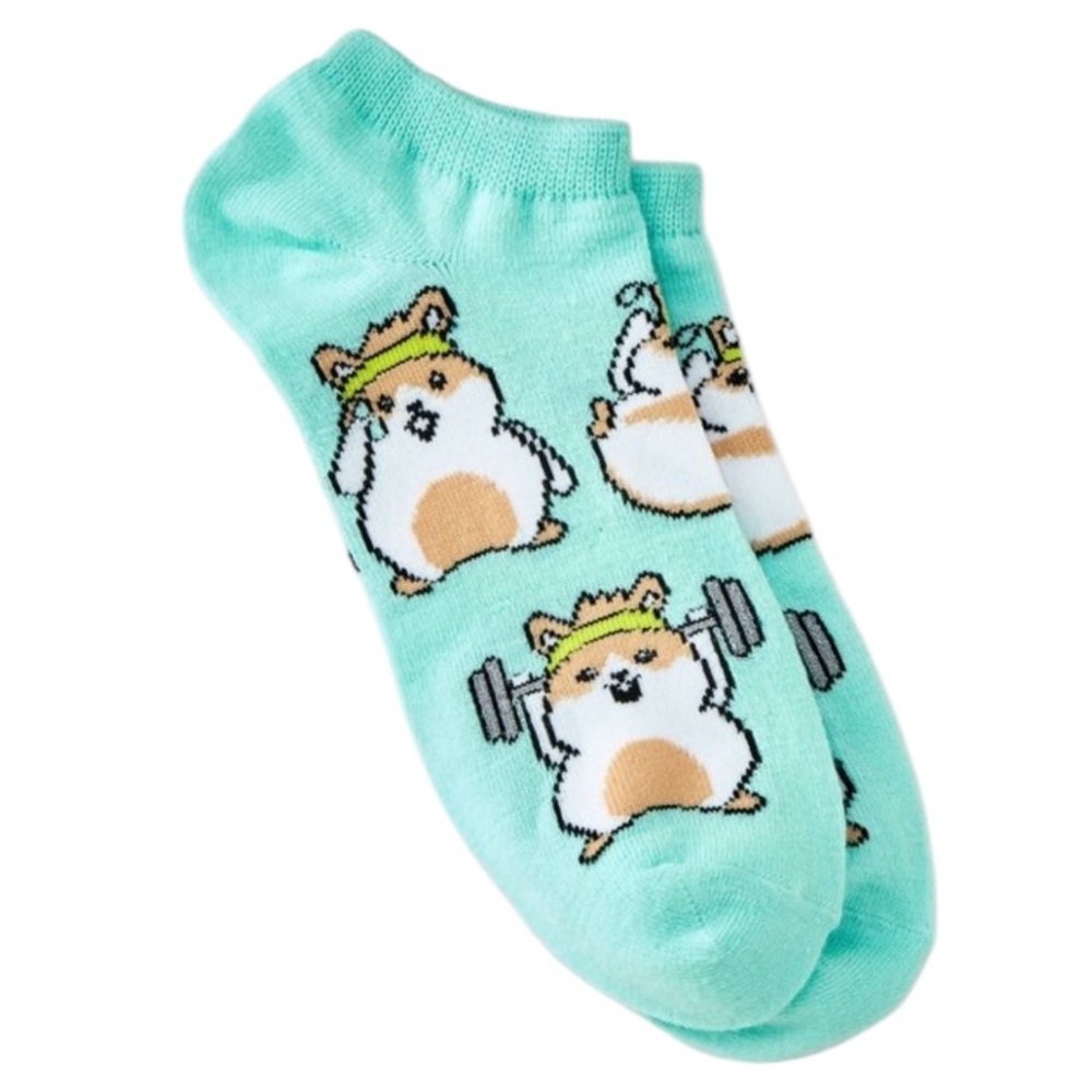 Women's Workout Hamsters Low Cut Sock - Aqua Blue 4-10